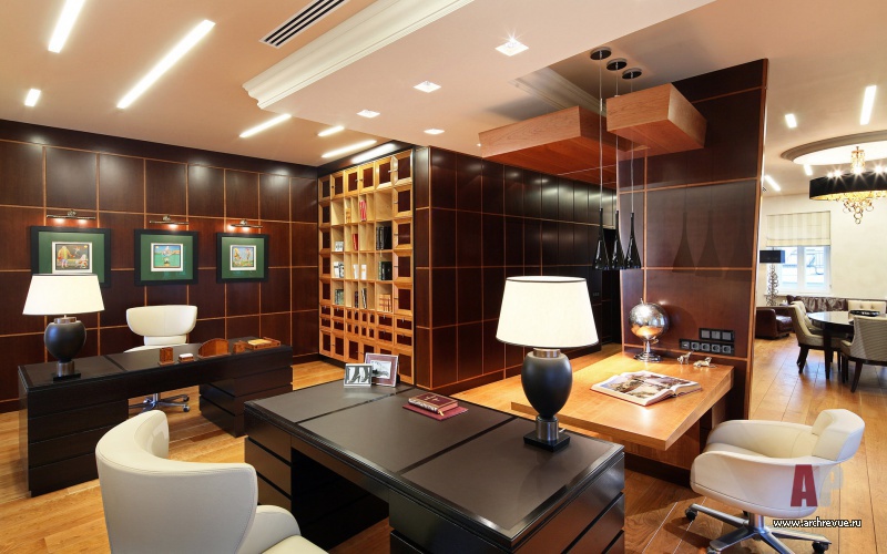 Фото интерьера кабинета офиса в стиле ар-деко