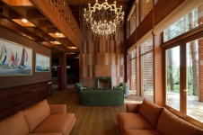 Фото интерьера камина дома в эко стиле