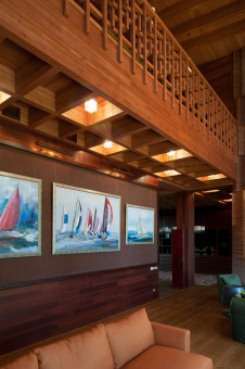 Фото интерьера гостиной дома в эко стиле