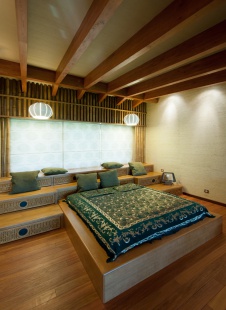 Фото интерьера спальни дома в эко стиле