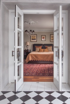 Фото интерьера спальни дома в стиле фьюжн