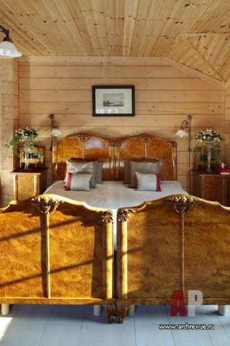 Фото интерьера спальни небольшого дома в стиле неоклассика