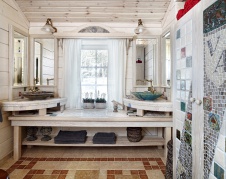 Фото интерьера санузла небольшого дома в стиле неоклассика