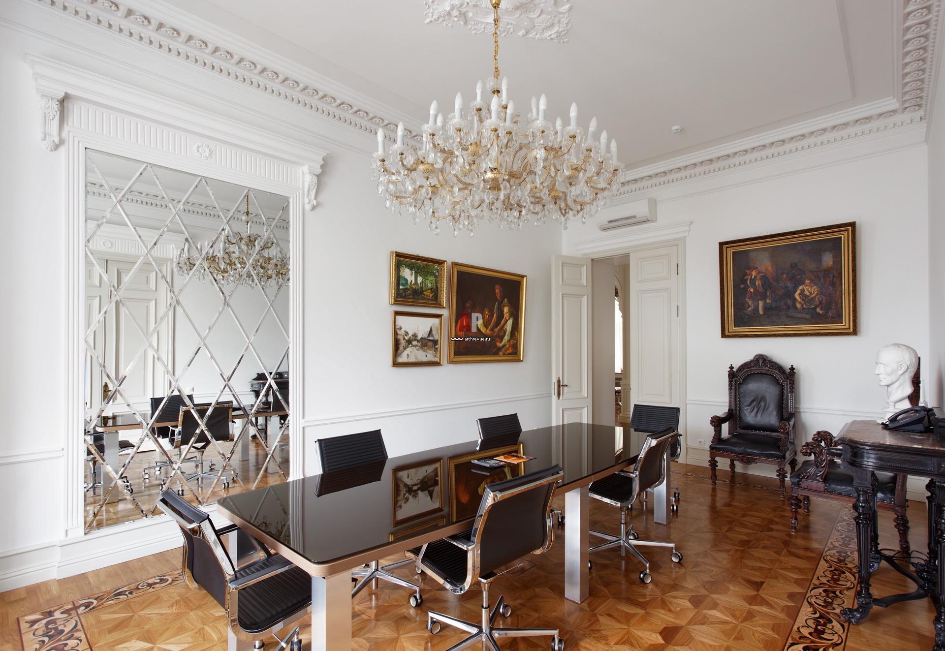 Дизайн интерьера офиса в классическом стиле