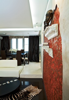 Фото интерьера столовой небольшой квартиры в стиле фьюжн