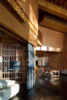 Фото интерьера гостиной дома в эко стиле