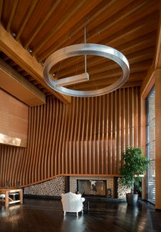 Фото интерьера каминной дома в эко стиле