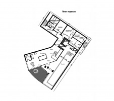 Дом Веер. Планировка подвального этажа. Общая площадь - 1256,7 кв. м.