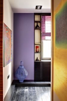 Фото интерьера спальни квартиры в стиле фьюжн