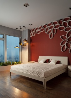 Фото интерьера спальни квартиры в современном стиле