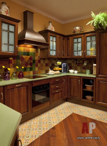 Фото интерьера кухни небольшой большой квартиры в восточном стиле