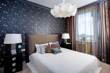 Фото интерьера спальни небольшой квартиры в современном стиле