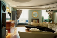 Фото интерьера гостиной в стиле неоклассика