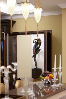 Фото интерьера гостиной квартиры в стиле ар-деко