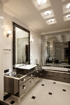 Фото интерьера санузла квартиры в стиле ар-деко