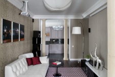 Фото интерьера гостиной квартиры в стиле фьюжн