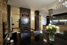 Фото интерьера гостиной четырехкомнатной квартиры в стиле минимализм