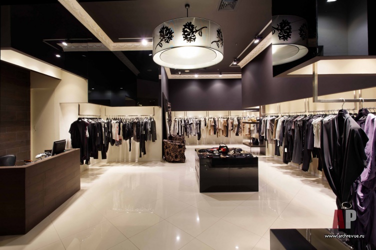Дизайн интерьера магазина одежды в стиле современная классика