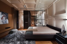 Фото интерьера спальни квартиры в современном стиле