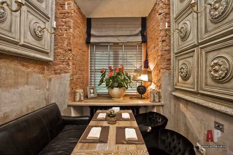 Фото интерьера лаунжа ресторана в стиле фьюжн