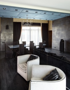 Фото интерьера столовой дома в современном стиле