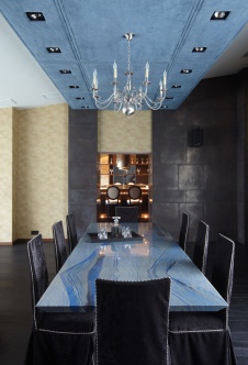 Фото интерьера столовой дома в современном стиле