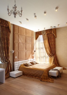 Фото интерьера спальни дома в современном стиле