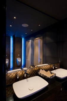 Фото интерьера санузла ресторана в современном стиле