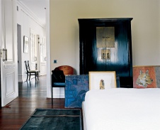 Фото интерьера спальни квартиры в стиле фьюжн