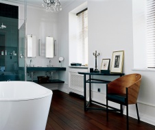Фото интерьера ванной комнаты квартиры в стиле фьюжн