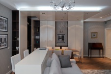 Фото интерьера столовой квартиры в стиле неоклассика