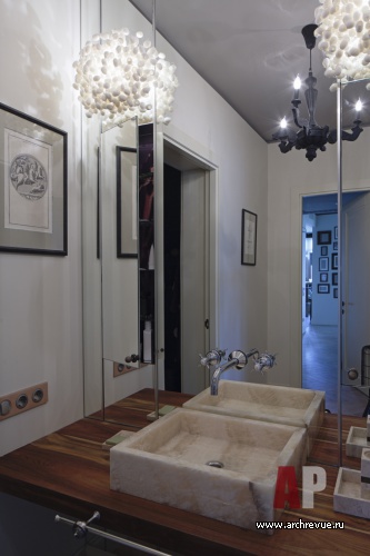 Фото интерьера гостевого санузла квартиры в современном стиле