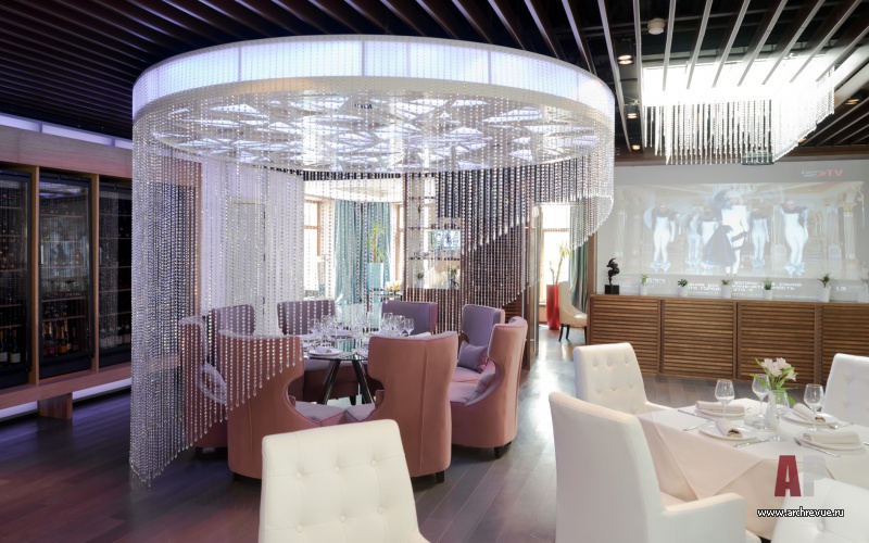 Фото интерьера лаунжа ресторана в стиле гламур