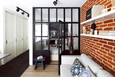 Фото интерьера спальни небольшой квартиры в современном стиле