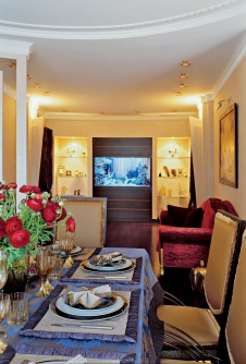 Фото интерьера столовая квартира в стиле фьюжн