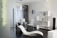 Фото интерьера гостиной таунхуса в стиле минимализм