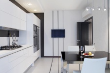 Фото интерьера кухни таунхуса в стиле минимализм