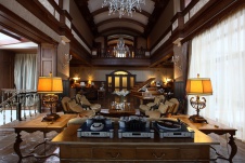 Фото интерьера гостиной загородного дома