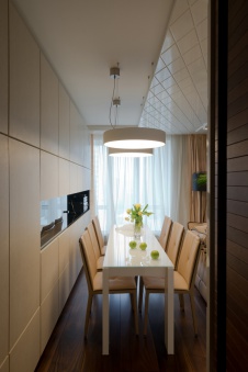 Фото интерьера столовой небольшой квартиры в современном стиле