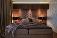 Фото интерьера спальни небольшой квартиры в современном стиле
