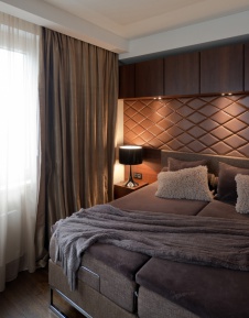 Фото интерьера спальни небольшой квартиры в современном стиле