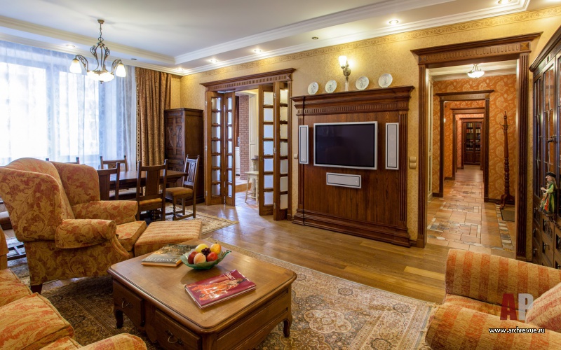 Фото интерьера гостиной квартиры в английском стиле