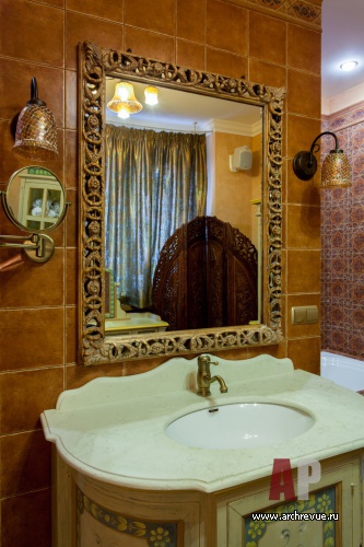 Фото интерьера санузла квартиры в английском стиле