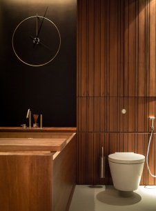 Фото интерьера санузла квартиры в стиле минимализм