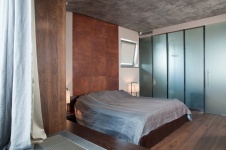 Фото интерьера спальни пентхауса в стиле минимализм