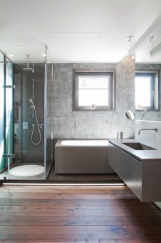 Фото интерьера ванной пентхауса в стиле минимализм