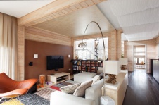 Фото интерьера гостиной небольшого дома в эко стиле