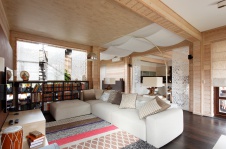 Фото интерьера зоны отдыха небольшого дома в эко стиле