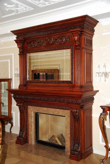 Фото интерьера камина дома в неоклассике