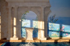 Фото интерьера бассейна дома в неоклассике